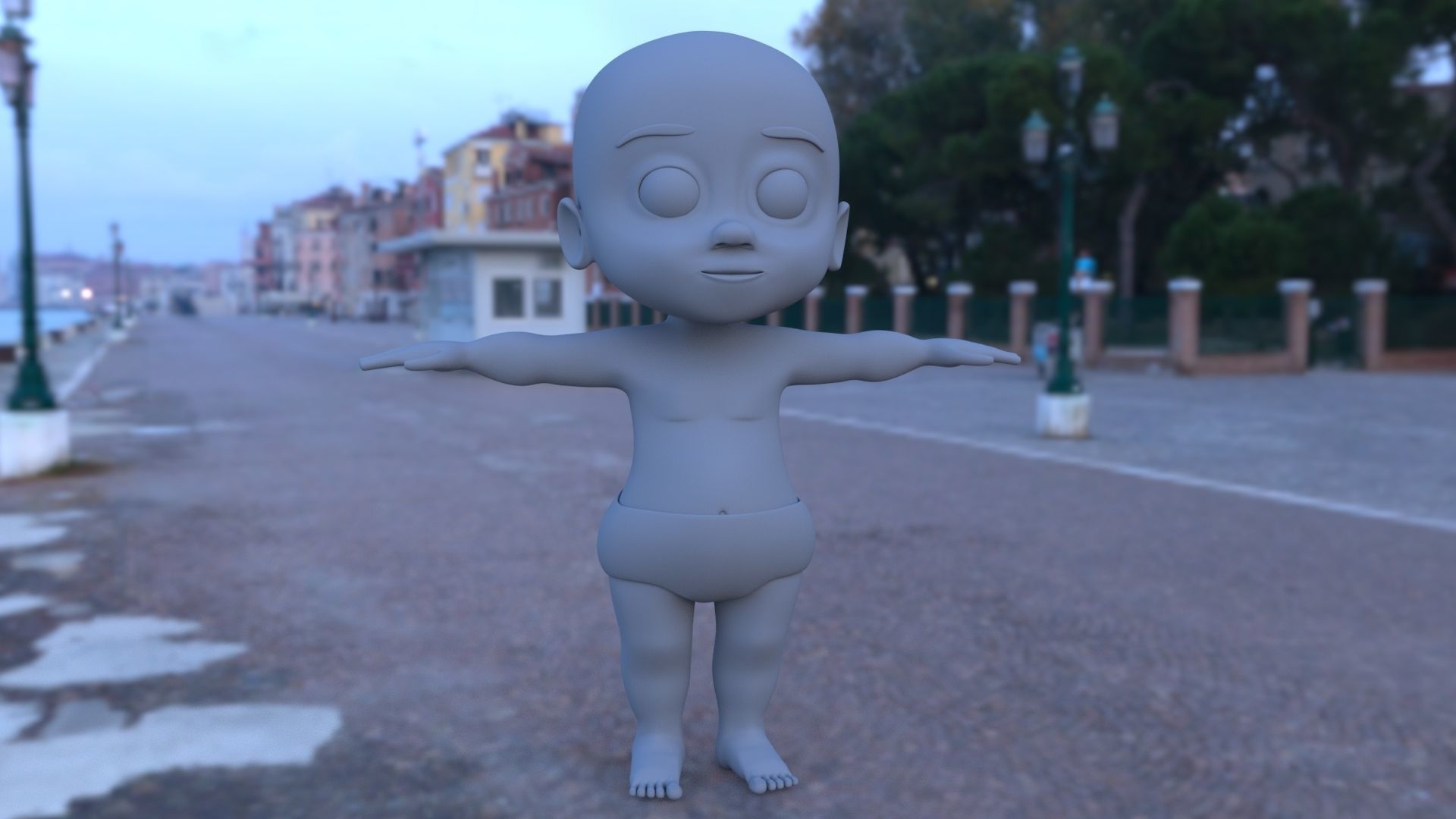 Baby Character 3D Model Low-poly 3D model_5