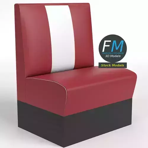 Single seat diner booth banquette