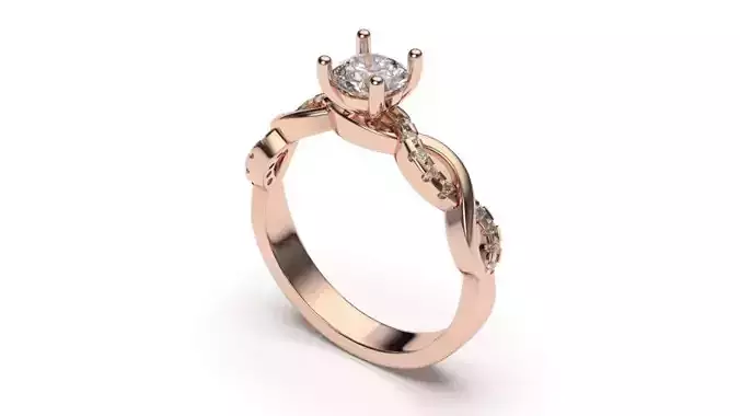 solitaire with ring sizes  8 part S41