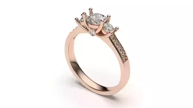 solitaire with ring sizes  8 part S43