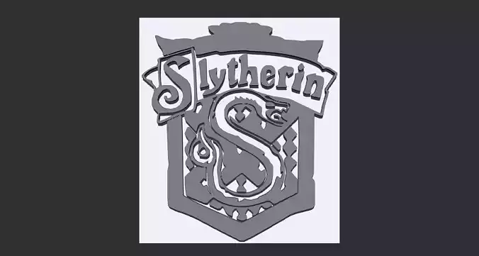 Logo Slytherin House Hogwarts 3D print model