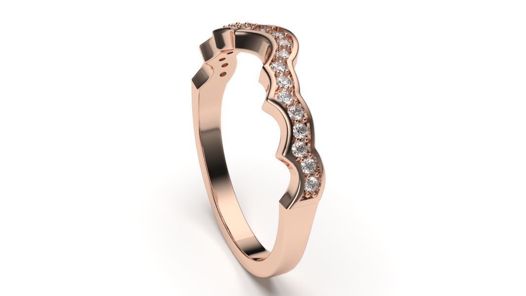  solitaire with ring sizes  8 part S45 3D print model_9