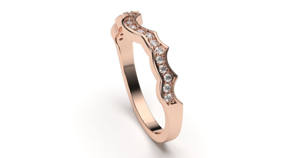  solitaire with ring sizes  8 part S45 3D print model_1