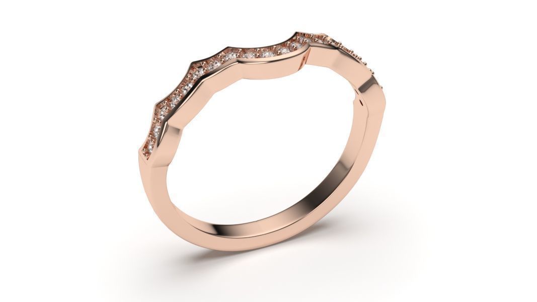  solitaire with ring sizes  8 part S45 3D print model_2