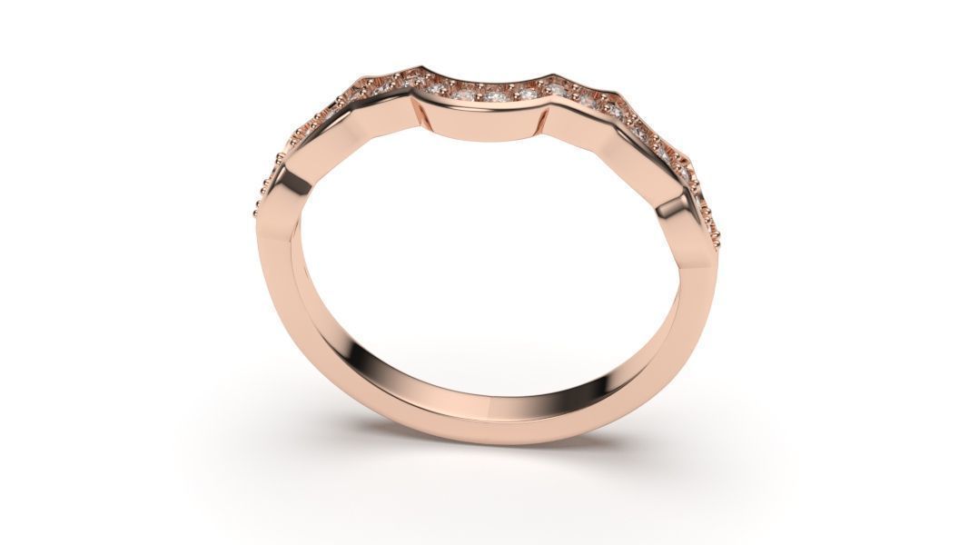  solitaire with ring sizes  8 part S45 3D print model_3