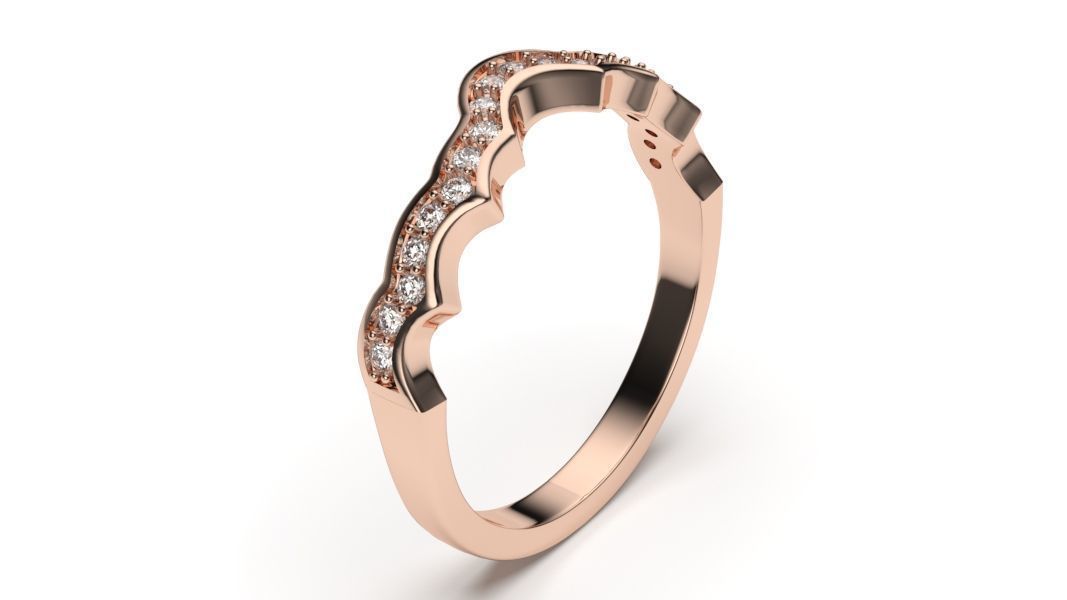  solitaire with ring sizes  8 part S45 3D print model_5