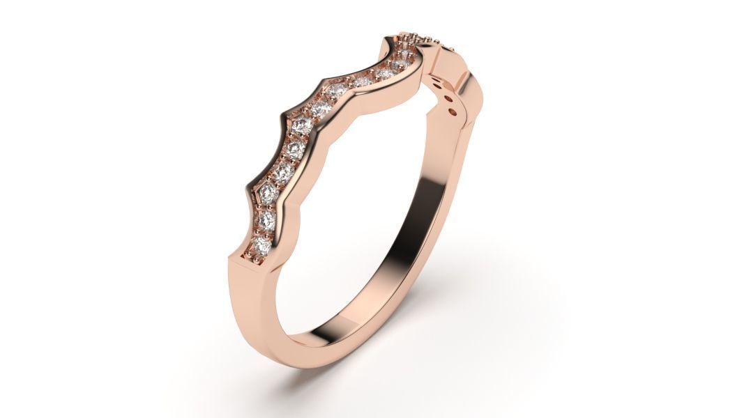  solitaire with ring sizes  8 part S45 3D print model_11