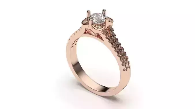 solitaire with ring sizes  8 part S46