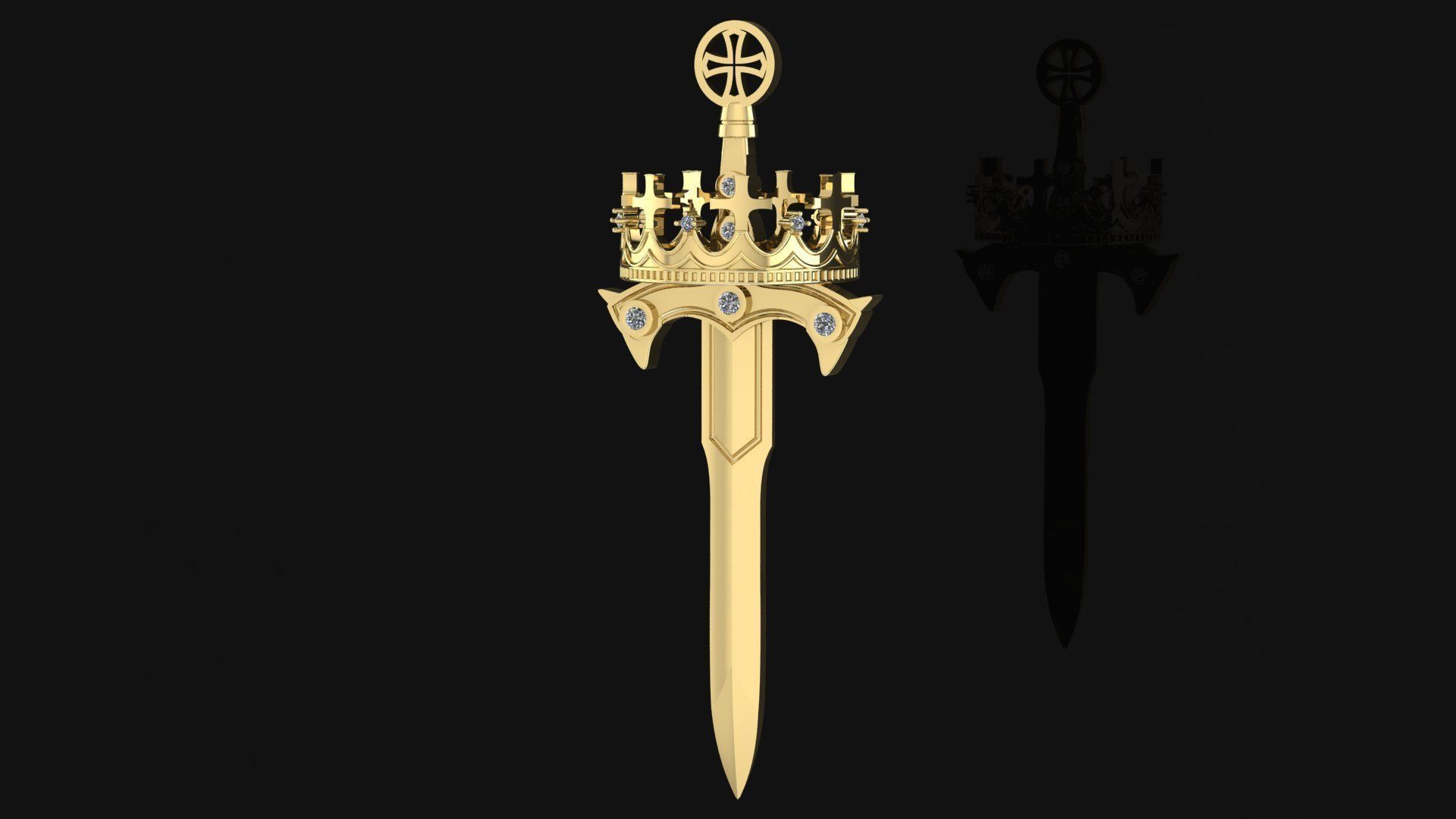 Scalibur Sword Pendant 3D Model 3D print model_1