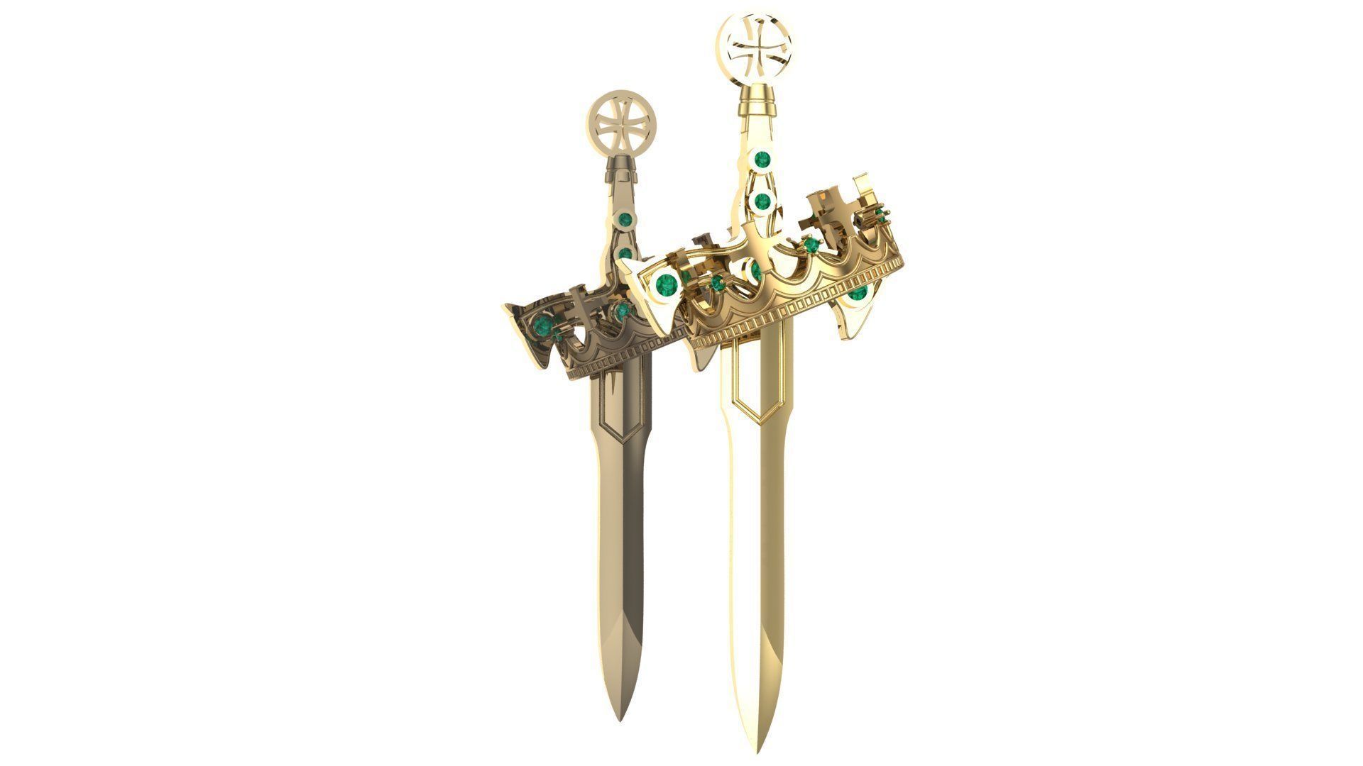 Scalibur Sword Pendant 3D Model 3D print model_3