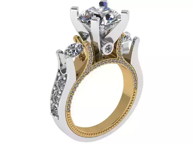 Peg Head Diamond Ring 0138