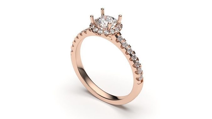 solitaire with ring sizes  8 part S47 3D print model