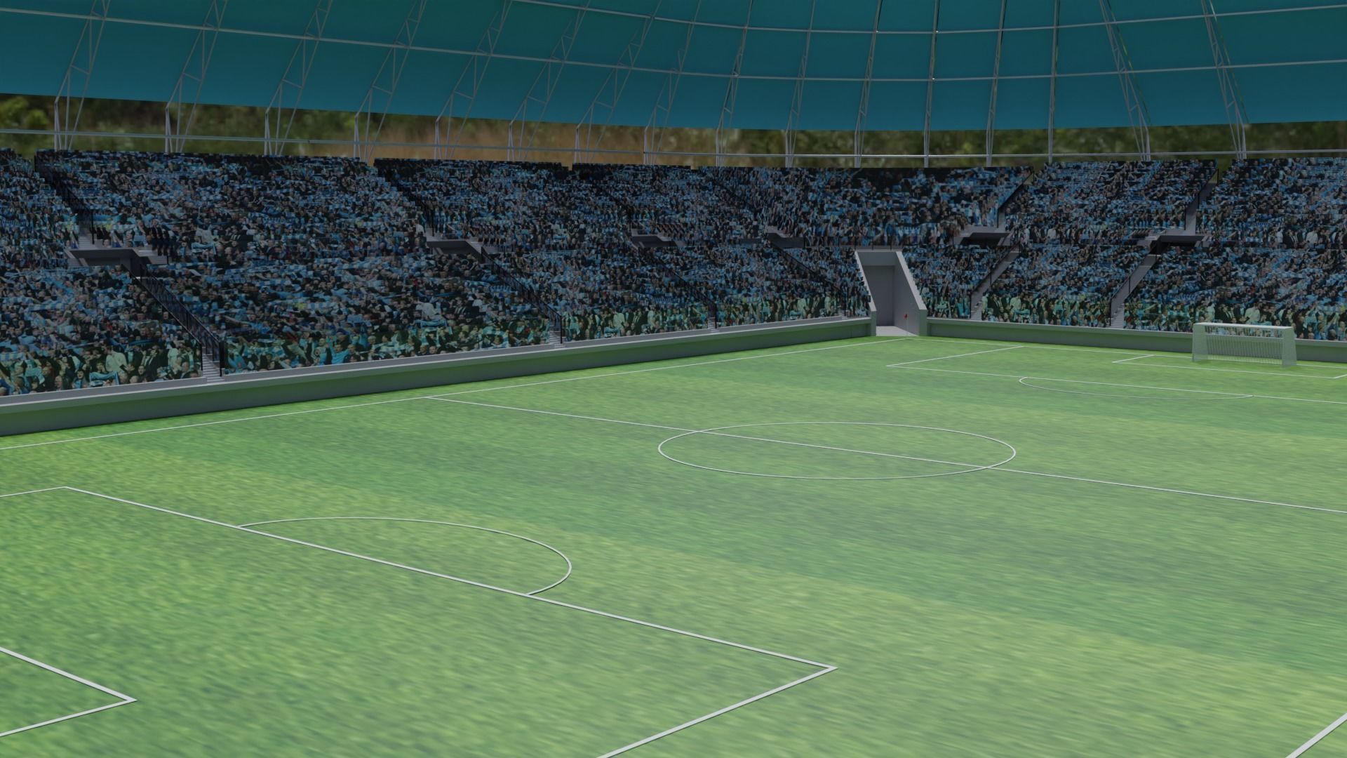Soccer Stadium - Soccer Fans Low-poly 3D model_5