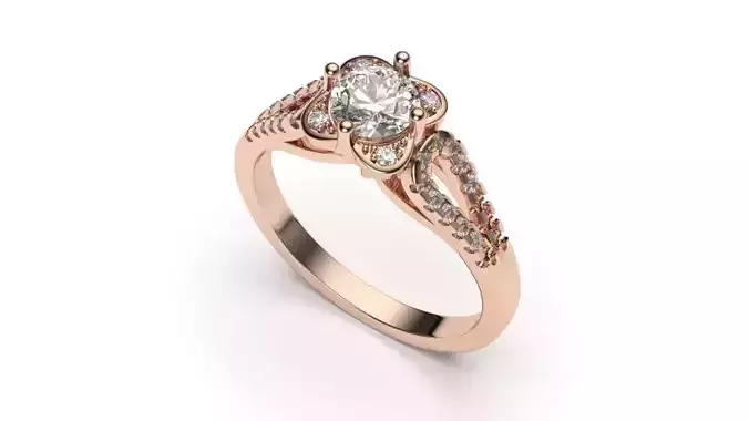 solitaire with ring sizes  8 part S48