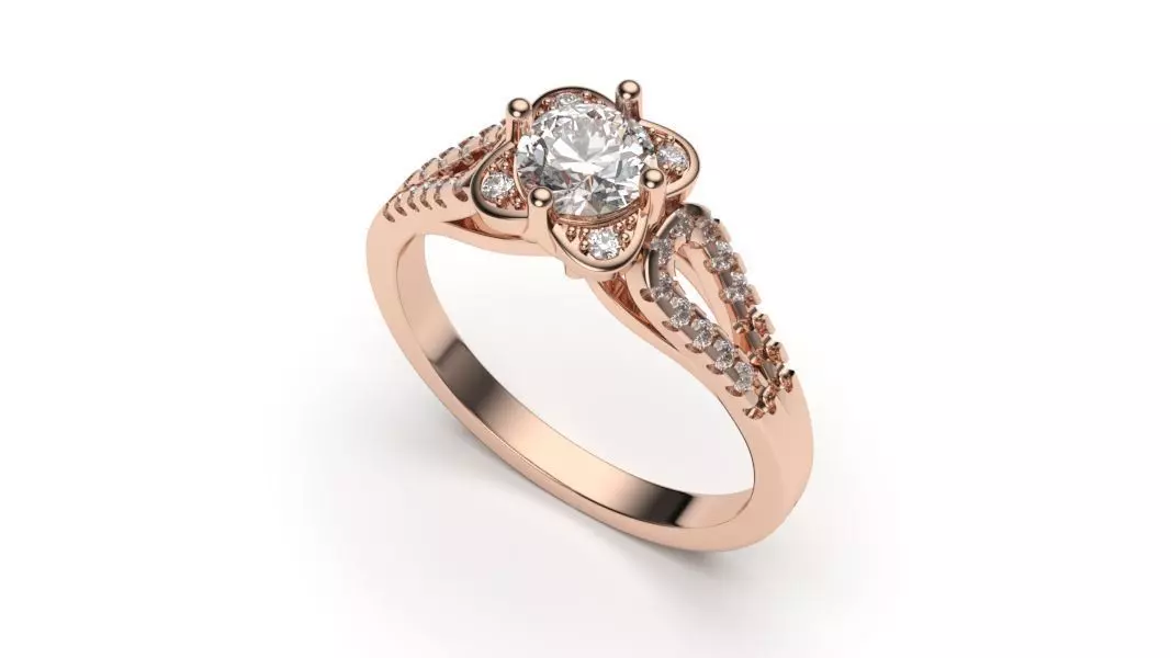 solitaire with ring sizes 8 part S48 3D print model