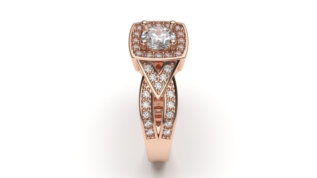  solitaire with ring sizes  8 part S49 3D print model_4