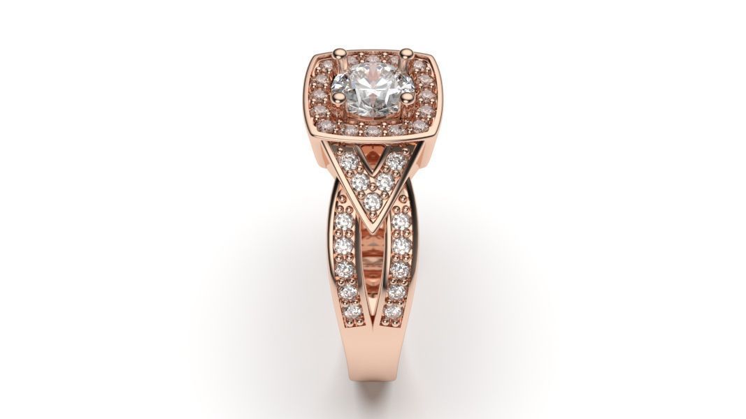  solitaire with ring sizes  8 part S49 3D print model_10