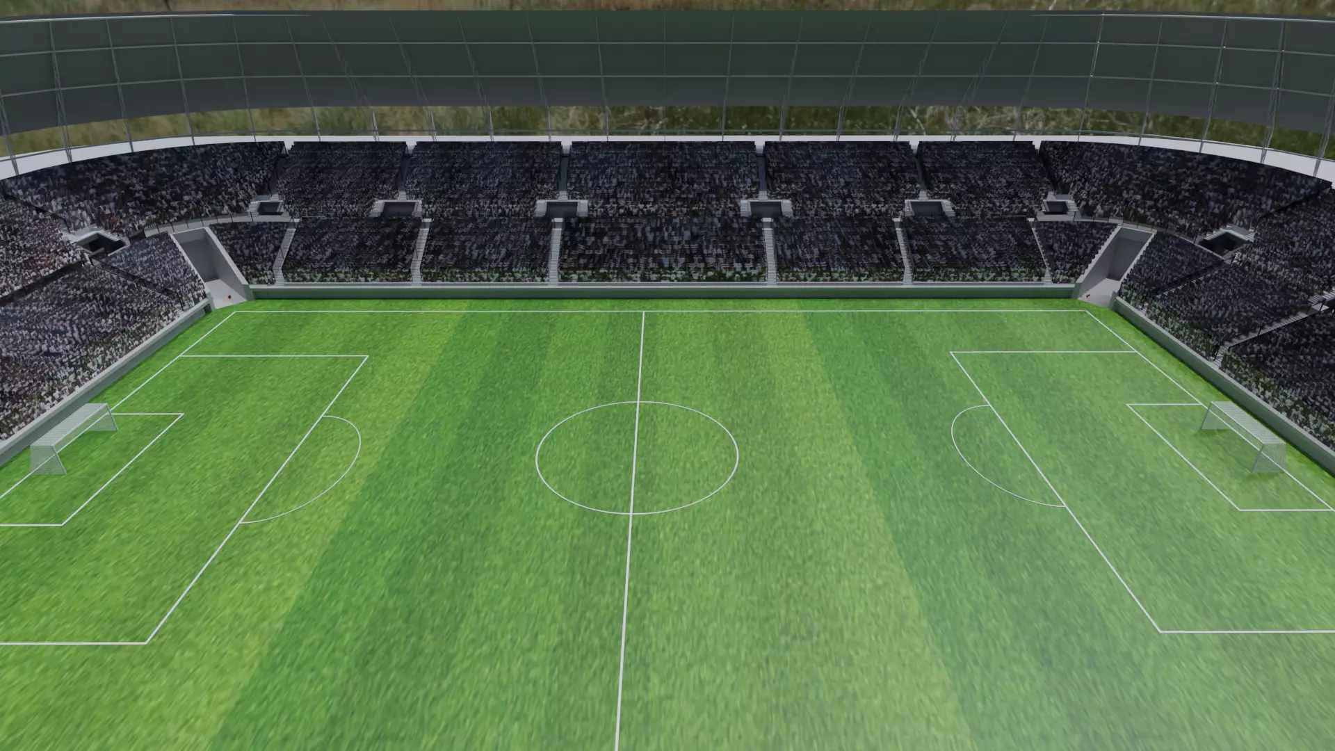 Soccer Stadium - Soccer Fans Low-poly 3D model_0