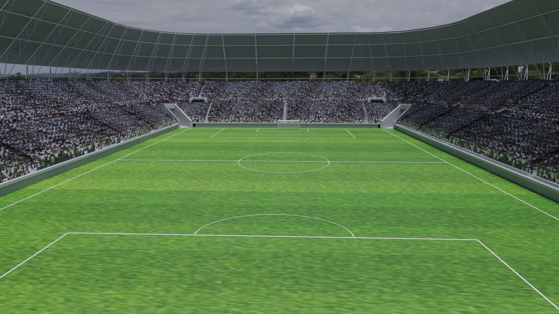 Soccer Stadium - Soccer Fans Low-poly 3D model_5