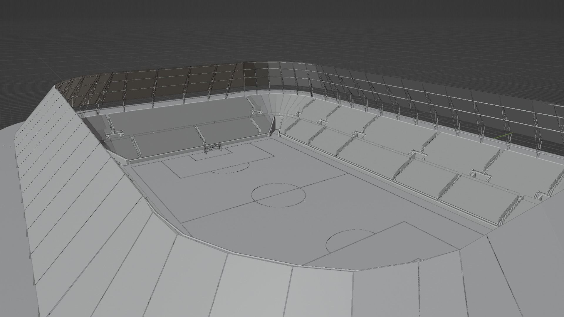 Soccer Stadium - Soccer Fans Low-poly 3D model_7