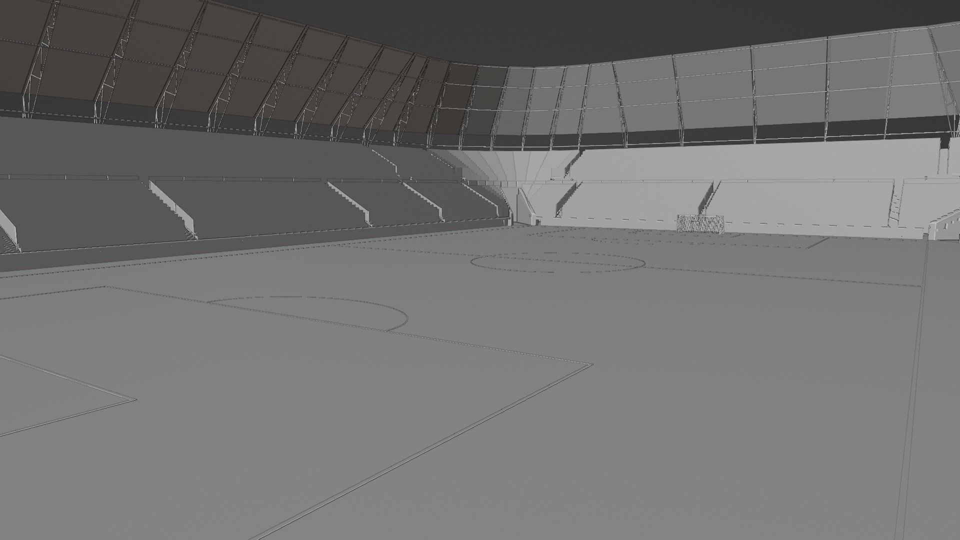 Soccer Stadium - Soccer Fans Low-poly 3D model_6
