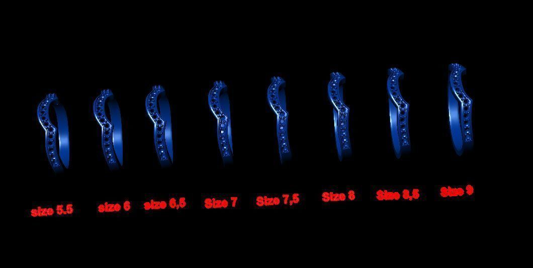  solitaire with ring sizes  8 part S50 3D print model_13