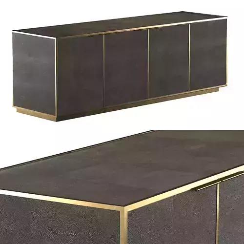 SAUNDERSON SHAGREEN PANEL 4-DOOR SIDEBOARD 3D model
