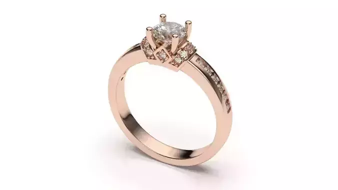 solitaire with ring sizes  8 part S51