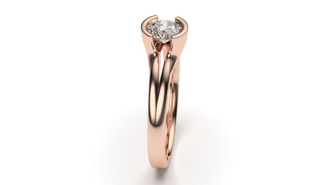 solitaire with ring sizes  8 part S58 3D print model_10