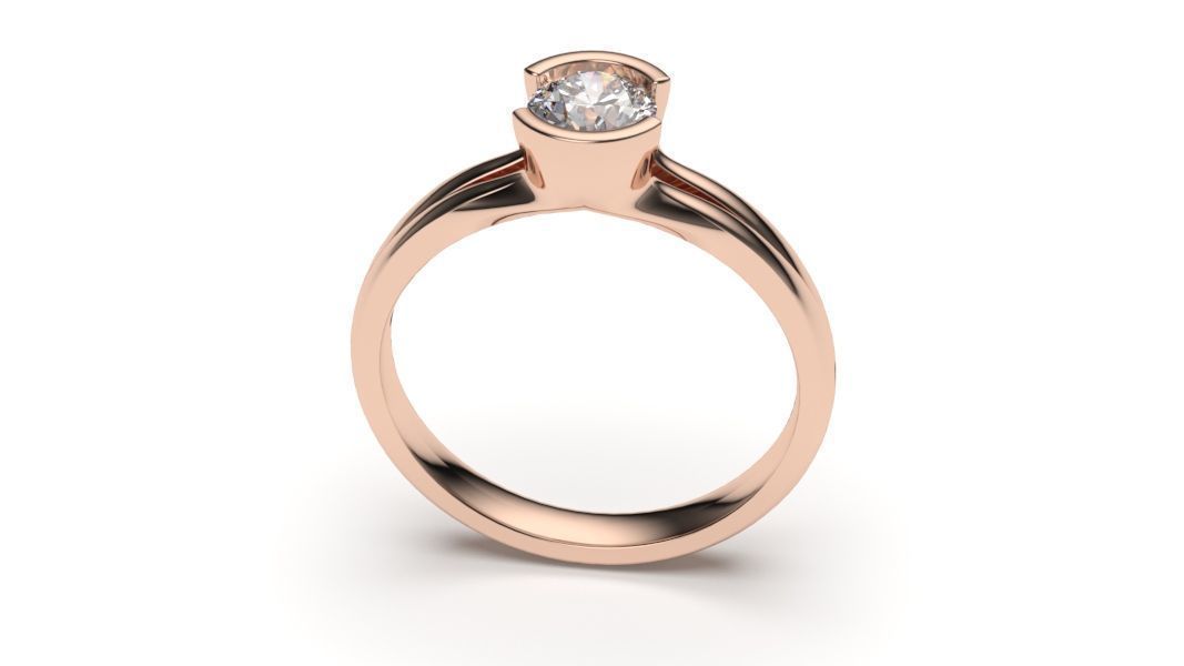 solitaire with ring sizes  8 part S58 3D print model_3