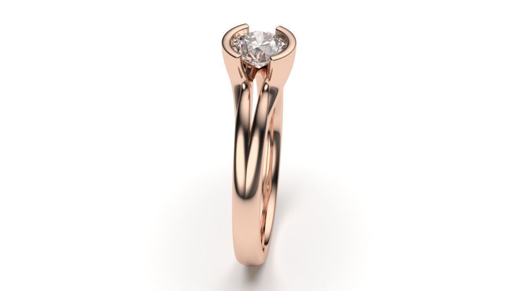 solitaire with ring sizes  8 part S58 3D print model_4