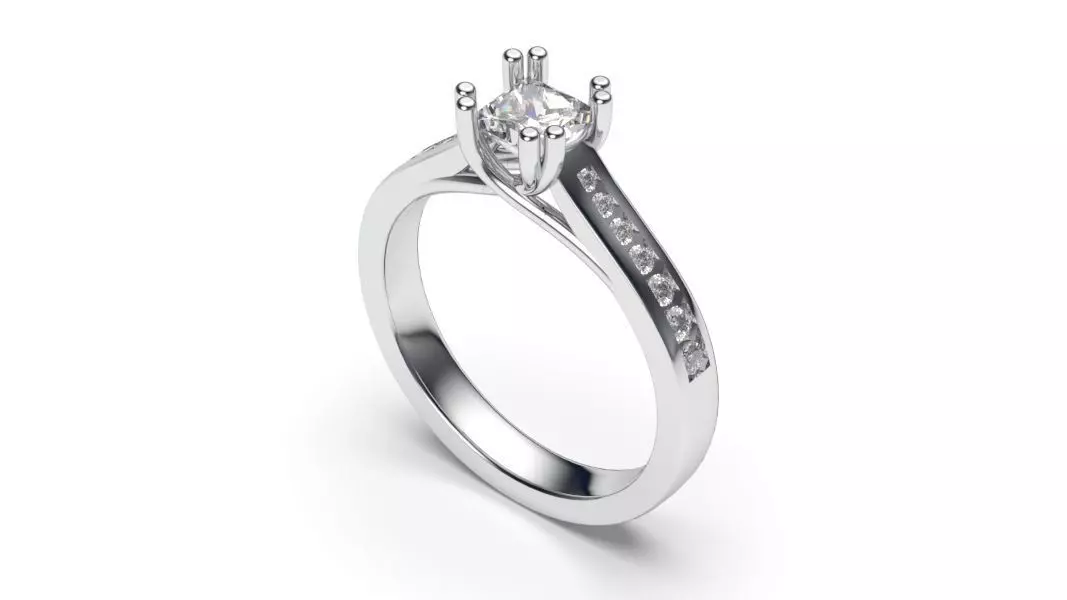 solitaire with ring sizes 8 part S61 3D print model