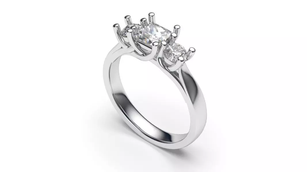 solitaire with ring sizes 9 part S62 3D print model
