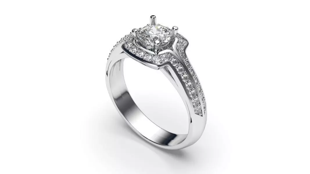 solitaire with ring sizes 8 part S63 3D print model
