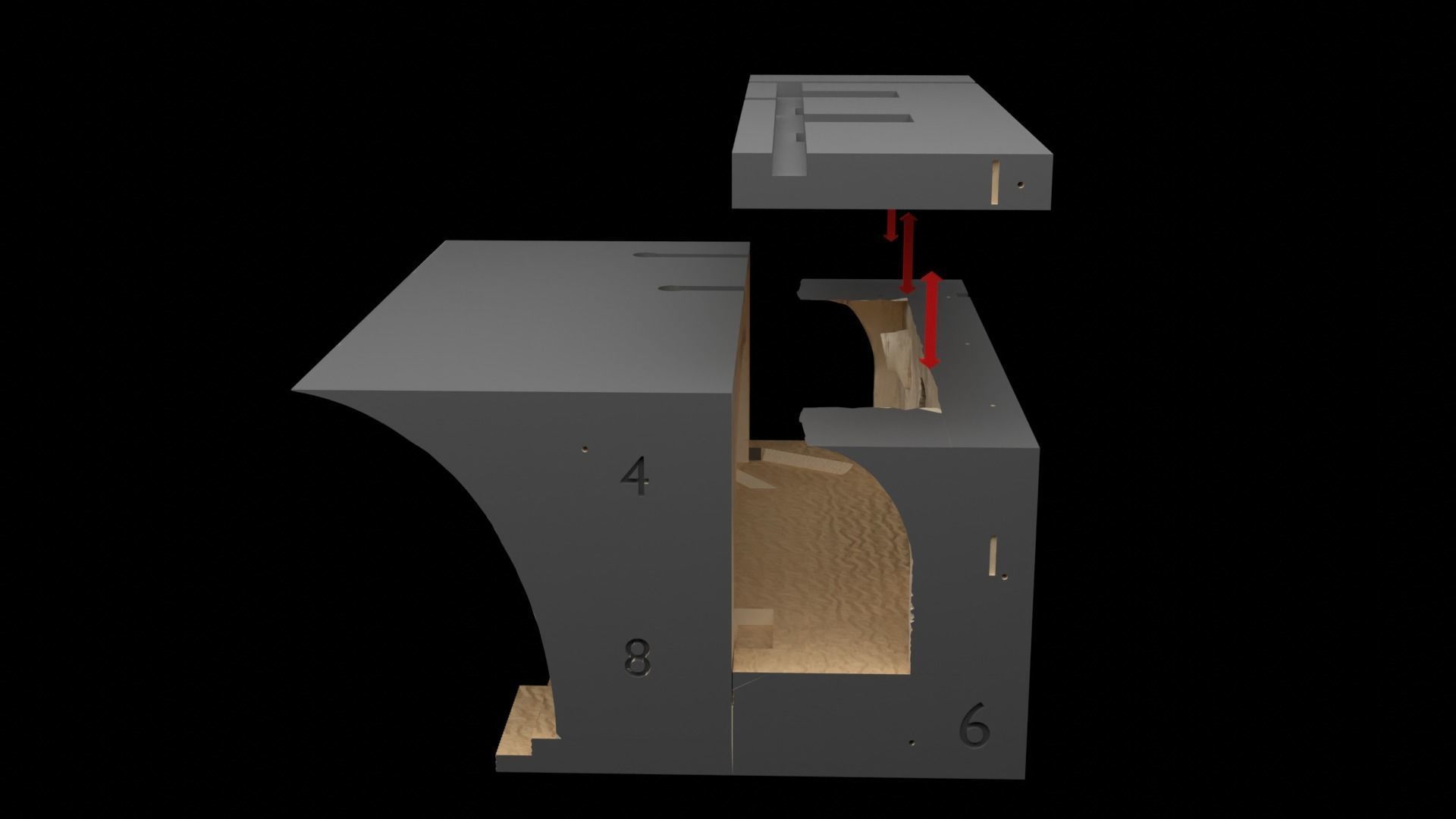 Jabbas Throne Area - small - 1-18 Hasbro Kenner 3D print model_21