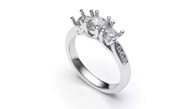 solitaire with ring sizes  8 part S64