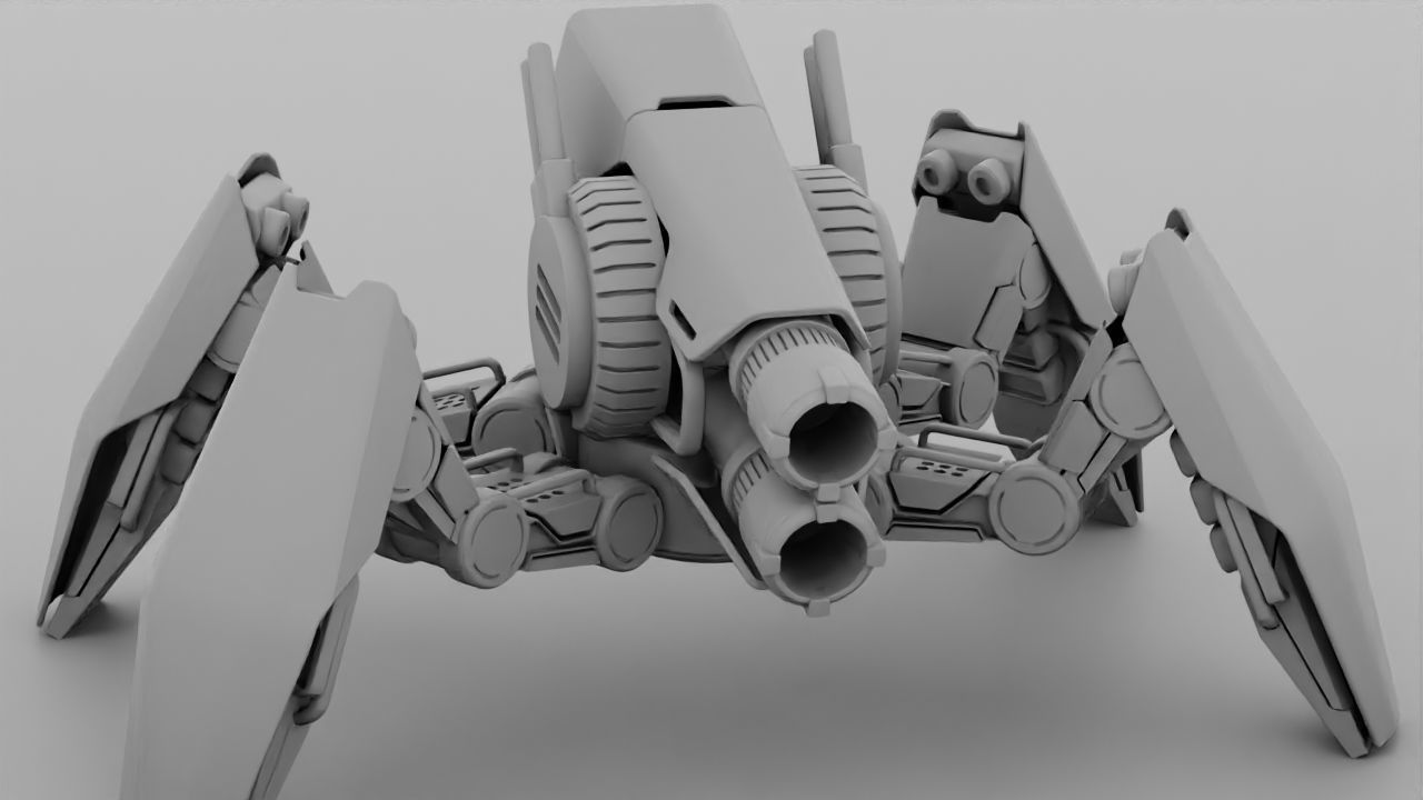 COMBAT DROID X2000  rigged character 3D model_29