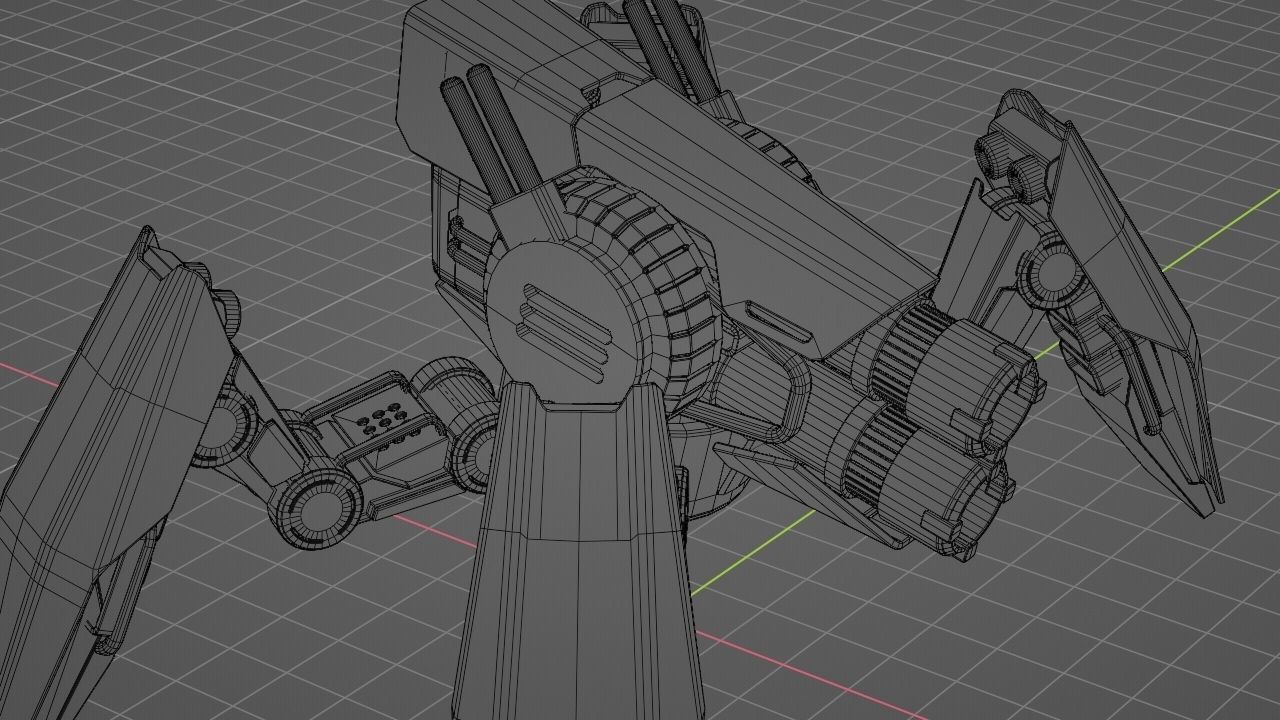 COMBAT DROID X2000  rigged character 3D model_38