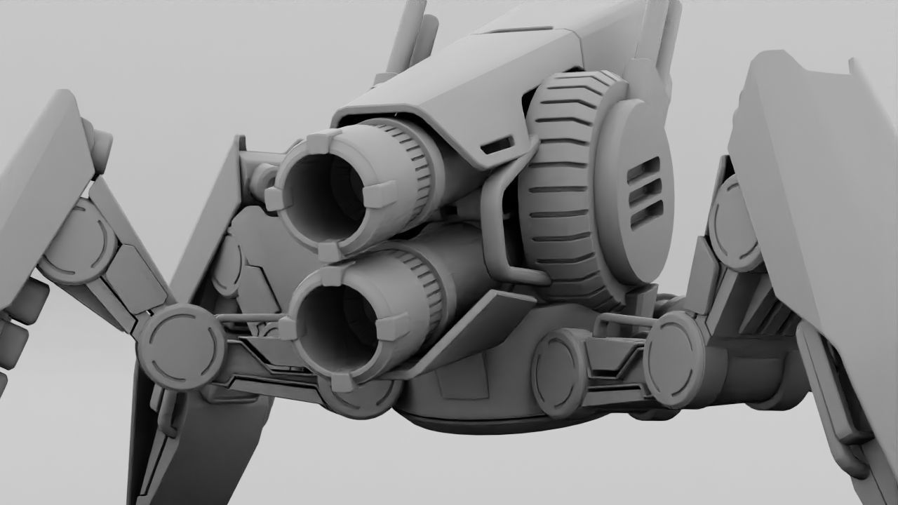 COMBAT DROID X2000  rigged character 3D model_36