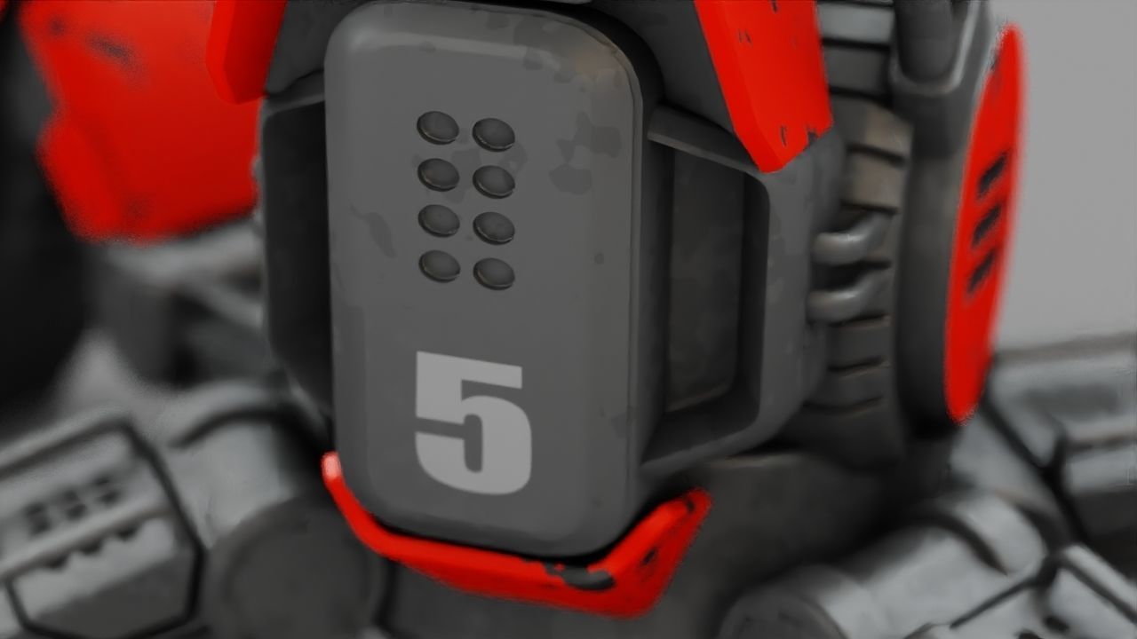 COMBAT DROID X2000  rigged character 3D model_25