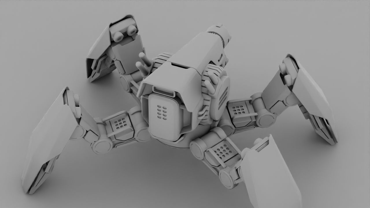 COMBAT DROID X2000  rigged character 3D model_33