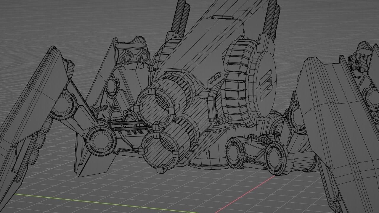 COMBAT DROID X2000  rigged character 3D model_37