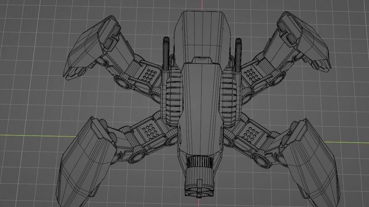 COMBAT DROID X2000  rigged character 3D model_43