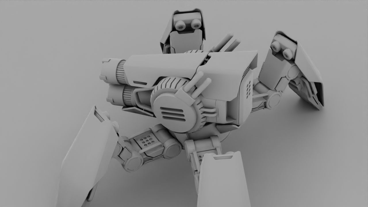 COMBAT DROID X2000  rigged character 3D model_34