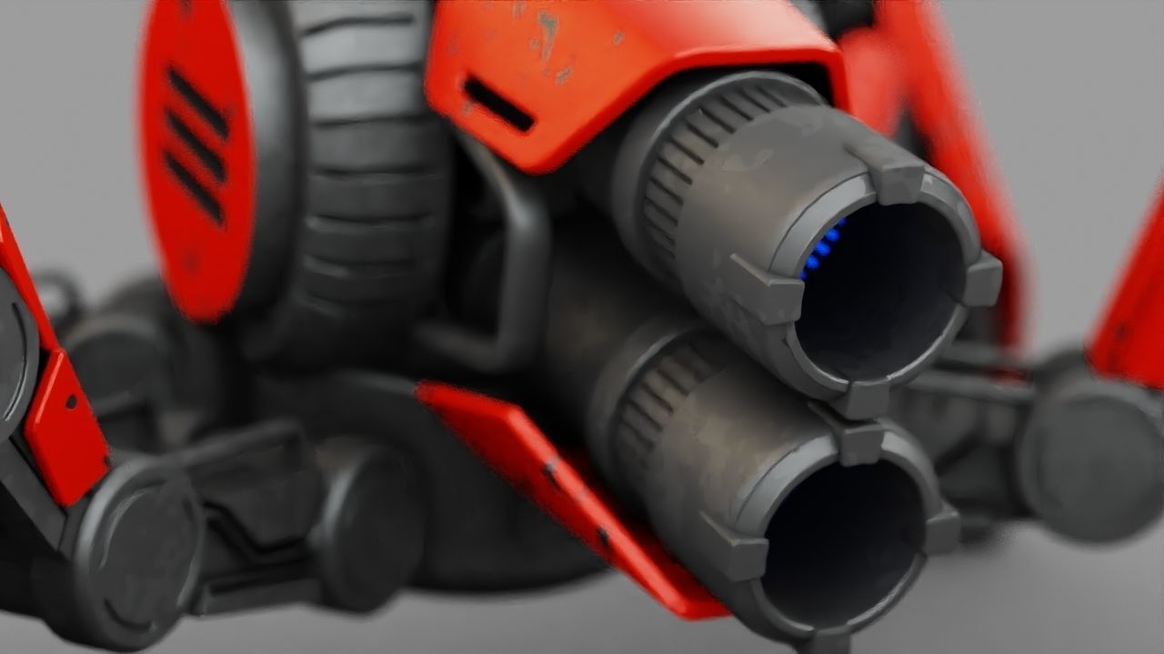 COMBAT DROID X2000  rigged character 3D model_22