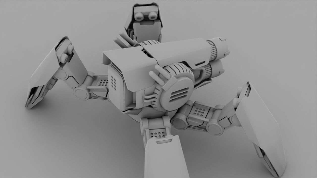 COMBAT DROID X2000  rigged character 3D model_32