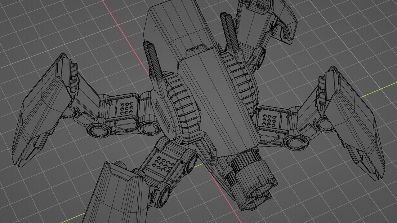 COMBAT DROID X2000  rigged character 3D model_39