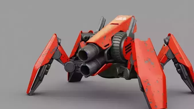 COMBAT DROID X2000  rigged character 3D model