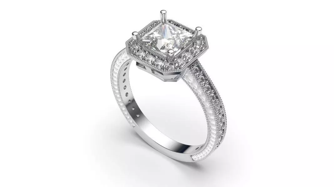 solitaire with ring sizes 9 part S67 3D print model