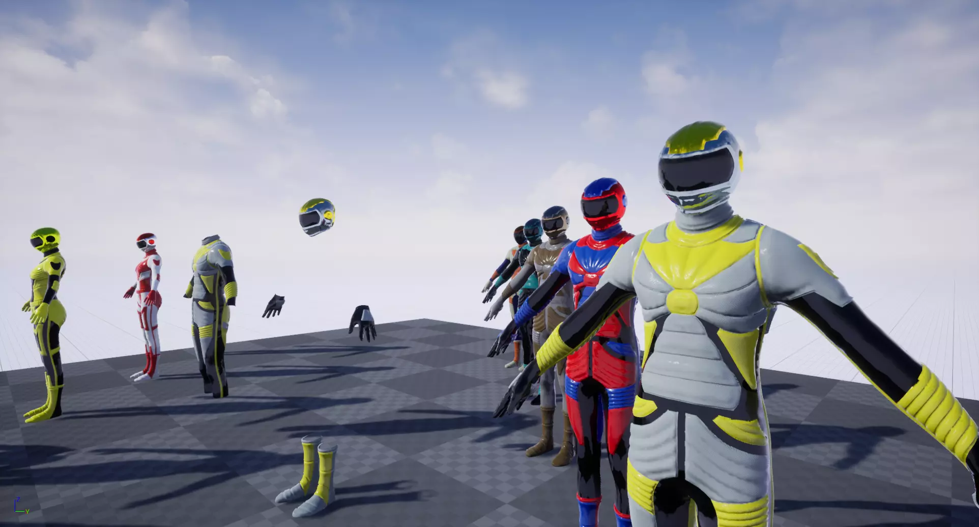 AdrenalineMaleSuit group of people Low-poly 3D model